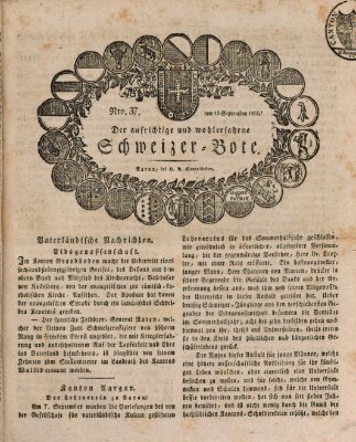 Der aufrichtige und wohlerfahrene Schweizer-Bote (Der Schweizer-Bote) Donnerstag 15. September 1825