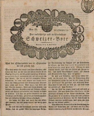 Der aufrichtige und wohlerfahrene Schweizer-Bote (Der Schweizer-Bote) Donnerstag 29. September 1825