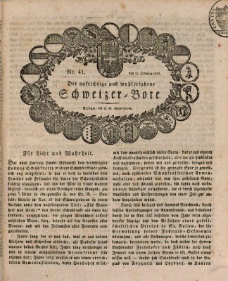 Der aufrichtige und wohlerfahrene Schweizer-Bote (Der Schweizer-Bote) Donnerstag 13. Oktober 1825