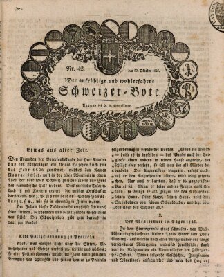 Der aufrichtige und wohlerfahrene Schweizer-Bote (Der Schweizer-Bote) Donnerstag 20. Oktober 1825