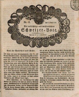 Der aufrichtige und wohlerfahrene Schweizer-Bote (Der Schweizer-Bote) Donnerstag 27. Oktober 1825