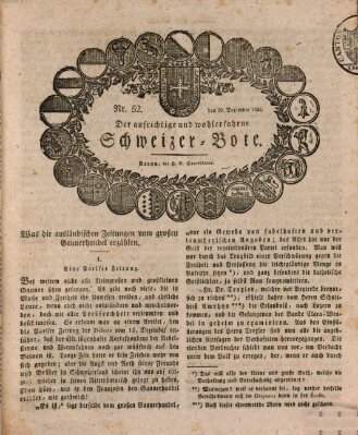 Der aufrichtige und wohlerfahrene Schweizer-Bote (Der Schweizer-Bote) Donnerstag 29. Dezember 1825