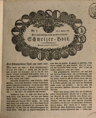 Der aufrichtige und wohlerfahrene Schweizer-Bote (Der Schweizer-Bote) Donnerstag 5. Januar 1826