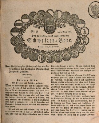 Der aufrichtige und wohlerfahrene Schweizer-Bote (Der Schweizer-Bote) Donnerstag 2. März 1826