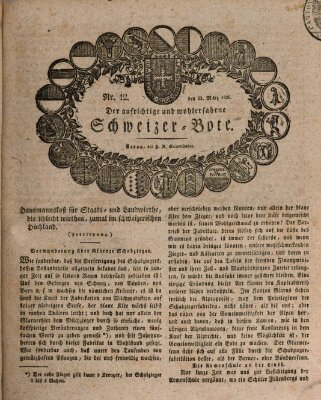 Der aufrichtige und wohlerfahrene Schweizer-Bote (Der Schweizer-Bote) Donnerstag 23. März 1826