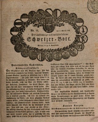 Der aufrichtige und wohlerfahrene Schweizer-Bote (Der Schweizer-Bote) Donnerstag 6. April 1826