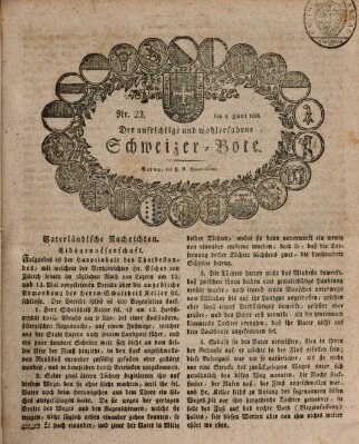 Der aufrichtige und wohlerfahrene Schweizer-Bote (Der Schweizer-Bote) Donnerstag 8. Juni 1826