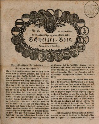 Der aufrichtige und wohlerfahrene Schweizer-Bote (Der Schweizer-Bote) Donnerstag 15. Juni 1826