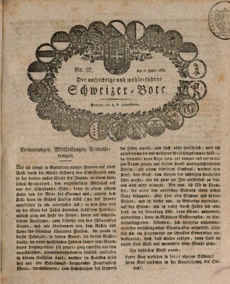 Der aufrichtige und wohlerfahrene Schweizer-Bote (Der Schweizer-Bote) Donnerstag 6. Juli 1826