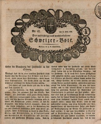 Der aufrichtige und wohlerfahrene Schweizer-Bote (Der Schweizer-Bote) Donnerstag 19. Oktober 1826