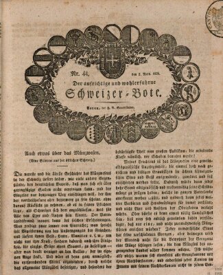 Der aufrichtige und wohlerfahrene Schweizer-Bote (Der Schweizer-Bote) Donnerstag 2. November 1826