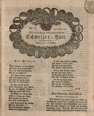 Der aufrichtige und wohlerfahrene Schweizer-Bote (Der Schweizer-Bote) Donnerstag 21. Dezember 1826