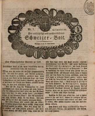 Der aufrichtige und wohlerfahrene Schweizer-Bote (Der Schweizer-Bote) Donnerstag 4. Januar 1827