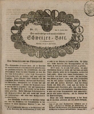 Der aufrichtige und wohlerfahrene Schweizer-Bote (Der Schweizer-Bote) Donnerstag 21. Juni 1827