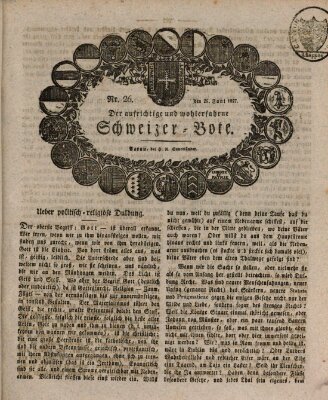 Der aufrichtige und wohlerfahrene Schweizer-Bote (Der Schweizer-Bote) Donnerstag 28. Juni 1827