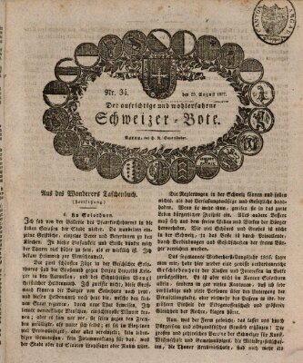 Der aufrichtige und wohlerfahrene Schweizer-Bote (Der Schweizer-Bote) Donnerstag 23. August 1827