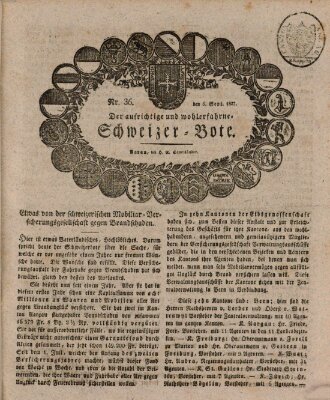 Der aufrichtige und wohlerfahrene Schweizer-Bote (Der Schweizer-Bote) Donnerstag 6. September 1827