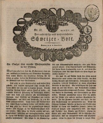 Der aufrichtige und wohlerfahrene Schweizer-Bote (Der Schweizer-Bote) Donnerstag 18. Oktober 1827