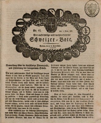 Der aufrichtige und wohlerfahrene Schweizer-Bote (Der Schweizer-Bote) Donnerstag 8. November 1827