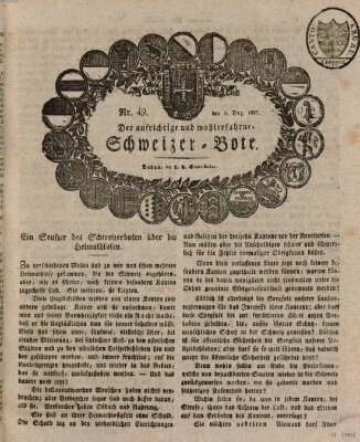 Der aufrichtige und wohlerfahrene Schweizer-Bote (Der Schweizer-Bote) Donnerstag 6. Dezember 1827