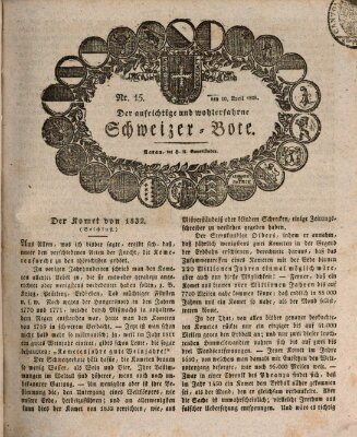 Der aufrichtige und wohlerfahrene Schweizer-Bote (Der Schweizer-Bote) Donnerstag 10. April 1828