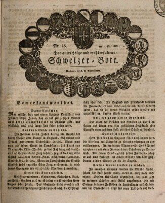 Der aufrichtige und wohlerfahrene Schweizer-Bote (Der Schweizer-Bote) Donnerstag 1. Mai 1828