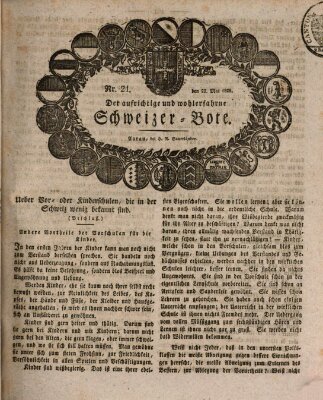 Der aufrichtige und wohlerfahrene Schweizer-Bote (Der Schweizer-Bote) Donnerstag 22. Mai 1828