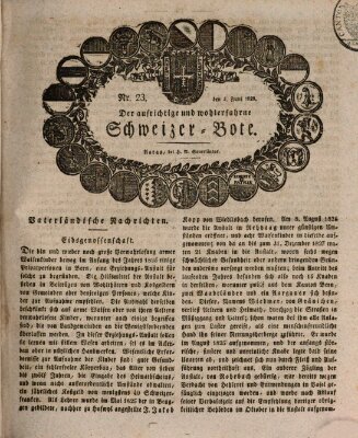 Der aufrichtige und wohlerfahrene Schweizer-Bote (Der Schweizer-Bote) Donnerstag 5. Juni 1828