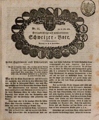 Der aufrichtige und wohlerfahrene Schweizer-Bote (Der Schweizer-Bote) Donnerstag 30. Oktober 1828