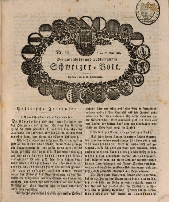 Der aufrichtige und wohlerfahrene Schweizer-Bote (Der Schweizer-Bote) Donnerstag 27. November 1828