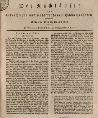 Der aufrichtige und wohlerfahrene Schweizer-Bote (Der Schweizer-Bote) Samstag 30. August 1828