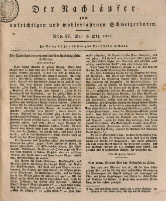 Der aufrichtige und wohlerfahrene Schweizer-Bote (Der Schweizer-Bote) Samstag 18. Oktober 1828