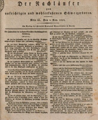 Der aufrichtige und wohlerfahrene Schweizer-Bote (Der Schweizer-Bote) Samstag 1. November 1828