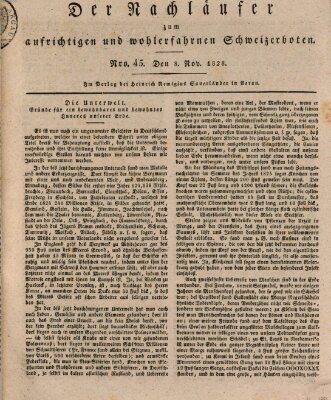 Der aufrichtige und wohlerfahrene Schweizer-Bote (Der Schweizer-Bote) Samstag 8. November 1828