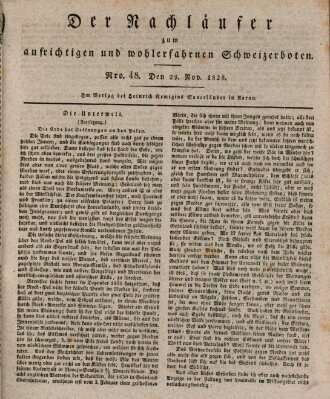 Der aufrichtige und wohlerfahrene Schweizer-Bote (Der Schweizer-Bote) Samstag 29. November 1828