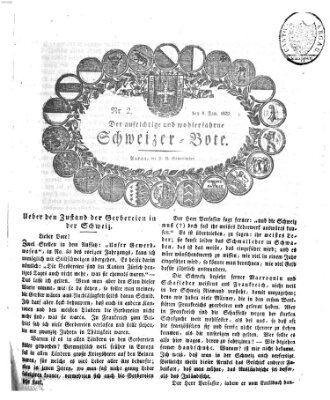 Der aufrichtige und wohlerfahrene Schweizer-Bote (Der Schweizer-Bote) Donnerstag 8. Januar 1829