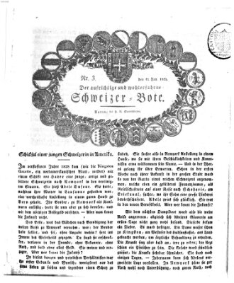 Der aufrichtige und wohlerfahrene Schweizer-Bote (Der Schweizer-Bote) Donnerstag 15. Januar 1829