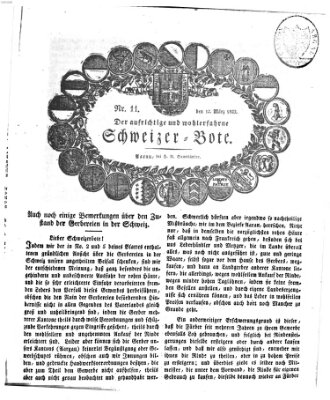 Der aufrichtige und wohlerfahrene Schweizer-Bote (Der Schweizer-Bote) Donnerstag 12. März 1829