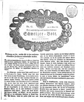 Der aufrichtige und wohlerfahrene Schweizer-Bote (Der Schweizer-Bote) Donnerstag 19. März 1829