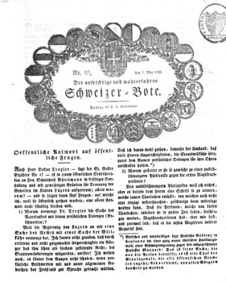 Der aufrichtige und wohlerfahrene Schweizer-Bote (Der Schweizer-Bote) Donnerstag 7. Mai 1829