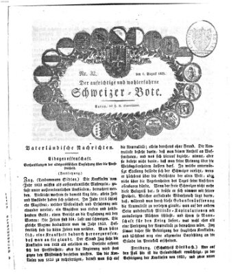 Der aufrichtige und wohlerfahrene Schweizer-Bote (Der Schweizer-Bote) Donnerstag 6. August 1829