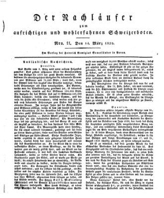 Der aufrichtige und wohlerfahrene Schweizer-Bote (Der Schweizer-Bote) Samstag 14. März 1829