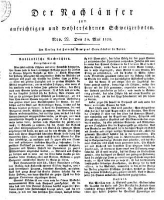 Der aufrichtige und wohlerfahrene Schweizer-Bote (Der Schweizer-Bote) Samstag 30. Mai 1829