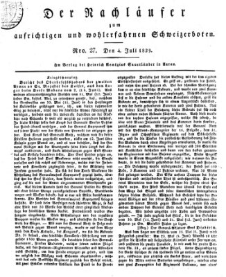 Der aufrichtige und wohlerfahrene Schweizer-Bote (Der Schweizer-Bote) Samstag 4. Juli 1829