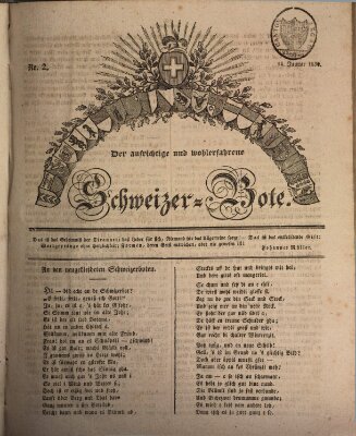 Der aufrichtige und wohlerfahrene Schweizer-Bote (Der Schweizer-Bote) Donnerstag 14. Januar 1830