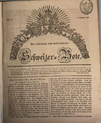 Der aufrichtige und wohlerfahrene Schweizer-Bote (Der Schweizer-Bote) Donnerstag 11. Februar 1830