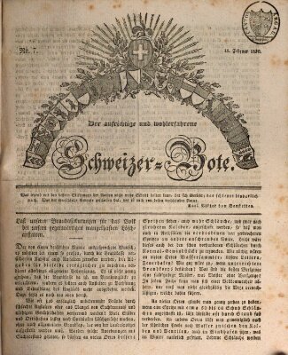 Der aufrichtige und wohlerfahrene Schweizer-Bote (Der Schweizer-Bote) Donnerstag 18. Februar 1830