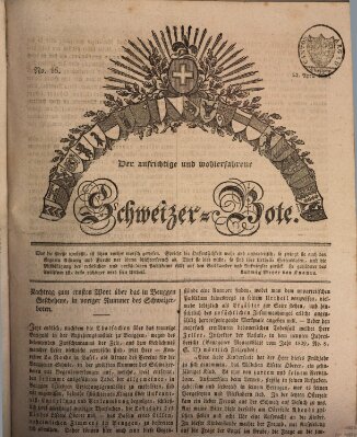 Der aufrichtige und wohlerfahrene Schweizer-Bote (Der Schweizer-Bote) Donnerstag 22. April 1830