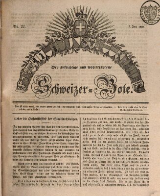 Der aufrichtige und wohlerfahrene Schweizer-Bote (Der Schweizer-Bote) Donnerstag 3. Juni 1830