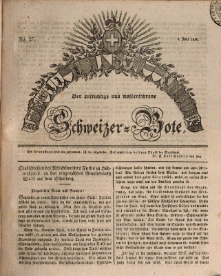 Der aufrichtige und wohlerfahrene Schweizer-Bote (Der Schweizer-Bote) Donnerstag 8. Juli 1830